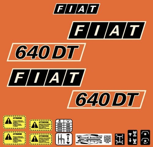 Fiat 640 adesivi - fiat, dt