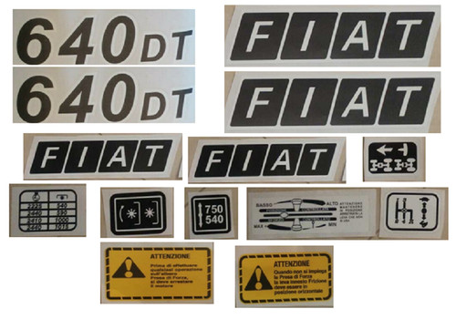 Kit adesivi decalcomanie fiat - adesivi,